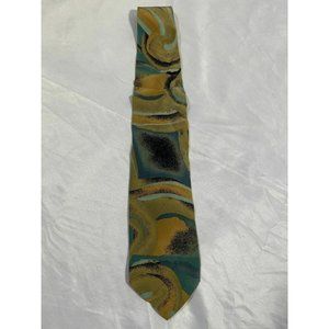 Iceberg Muted Abstract Green/Gold Tie